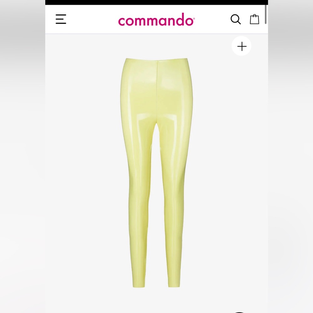 Commando Faux Patent Leather Legging in limeade